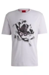 Hugo Boss Hugo Dignitey Graphic T Shirt Lilac In Light Purple