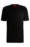 Hugo Boss Cotton-jersey T-shirt With Jelly Logo Label In Black