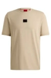 Hugo Boss Hugo Diragolino Gel T Shirt Beige In Light Beige