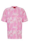 Hugo Cotton-jersey T-shirt With Seasonal Print In Pink