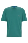 Hugo Boss Cotton-jersey T-shirt With Happy Hugo Logo In Green