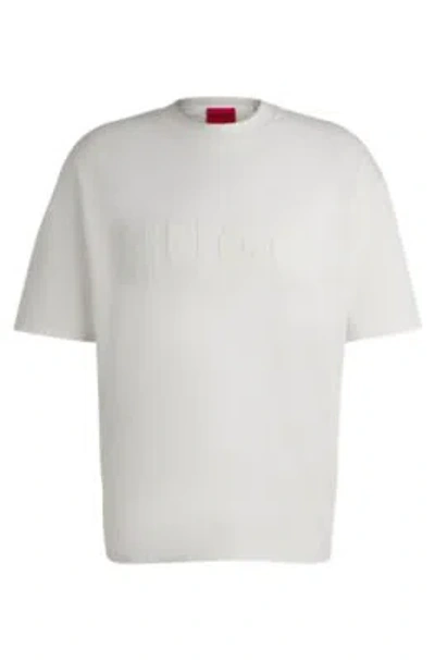 Hugo Cotton-jersey T-shirt With Tonal Logo In White