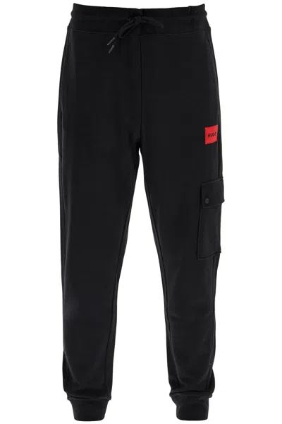 Hugo Boss Hugo Cotton Joggers With Cargo Pocket. In Black