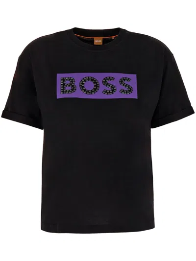 Hugo Boss Cotton T-shirt In Schwarz