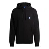 Hugo Boss Cotton-terry Hoodie With Smiley-face Logo In Black
