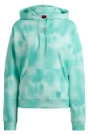 Hugo Boss Cotton-terry Relaxed-fit Hoodie With Seasonal Logo In Patterned