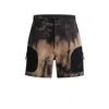 Hugo Boss Cotton-terry Relaxed-fit Shorts With Logo Print In Brown