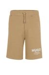 Hugo Boss Cotton-terry Shorts With New-season Logo Story In Medium Beige