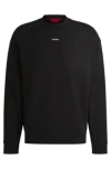 Hugo Boss Cotton-terry Sweatshirt With Logo Print In Black