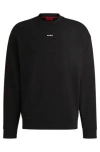 Hugo Cotton-terry Sweatshirt With Logo Print In Black