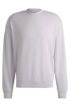 Hugo Boss Cotton-terry Sweatshirt With Logo Print In White