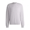Hugo Boss Cotton-terry Sweatshirt With Logo Print In Purple