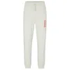 Hugo Boss Cotton-terry Tracksuit Bottoms With Vertical Logo In Green