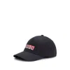Hugo Boss Cotton-twill Five-panel Cap With Logo Detail In Black