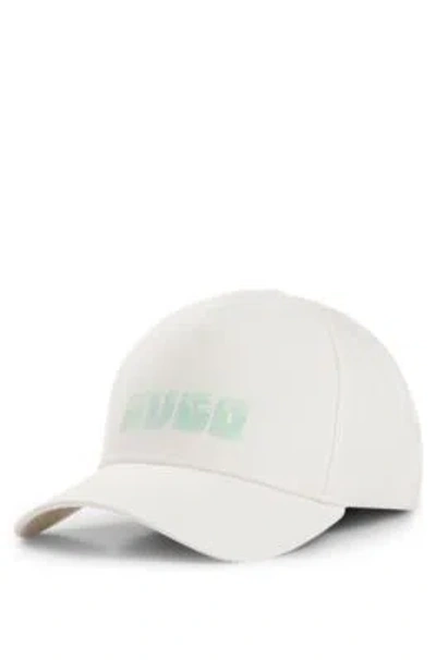 Hugo Boss Cotton-twill Five-panel Cap With Logo Detail In White