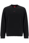 Hugo Boss Cotton-terry Regular-fit Sweatshirt With Logo Trim In Black