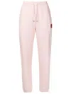 Hugo Boss Cuffed Logo-patch Track Pants In Pink