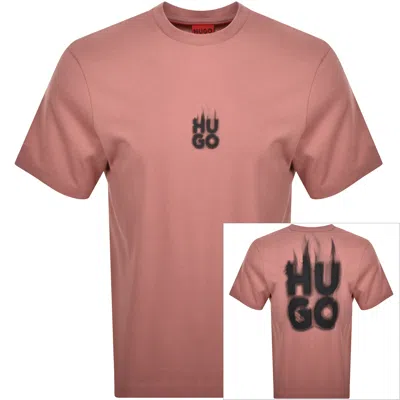 Hugo Boss Hugo Dalsar T Shirt Pink