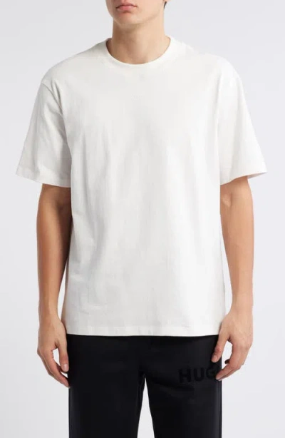 Hugo Boss Hugo Dapolino Cotton T-shirt In Natural