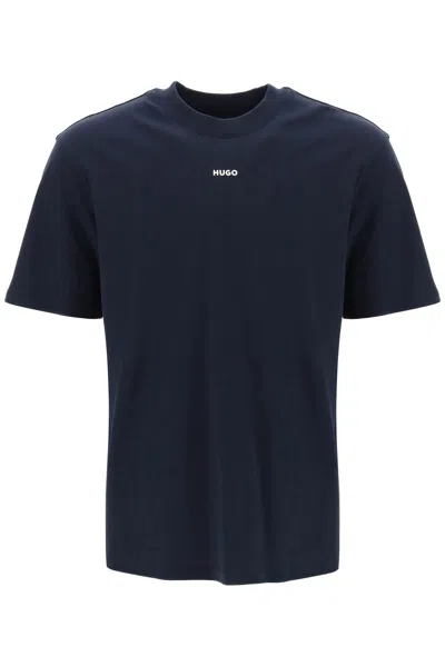 Hugo Dapolino Crew Neck T Shirt In Blue