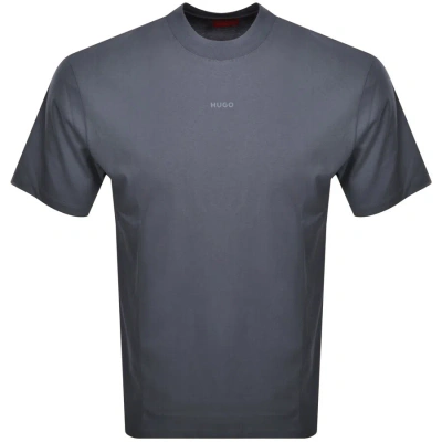 Hugo Dapolino T Shirt Blue In Gray
