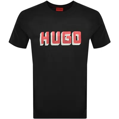 Hugo Daqerio Crew Neck Short Sleeve T Shirt Black