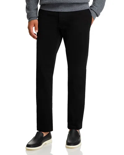 Hugo Boss Men's Slim-fit Chinos In Stretch-cotton Gabardine In Black