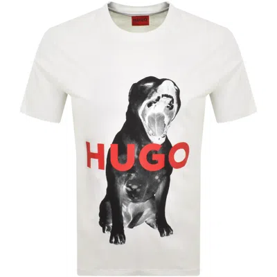 Hugo Boss Hugo Dayaking Animal Graphic T Shirt White