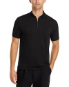 Hugo Dekok Quarter Zip Short Sleeve Polo Shirt In Black
