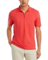 Hugo Boss Hugo Dekok Zip Polo In Medium Red