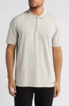 Hugo Boss Hugo Dekok Zip Polo In Light Grey