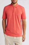 Hugo Boss Hugo Dekok Zip Polo In Medium Red