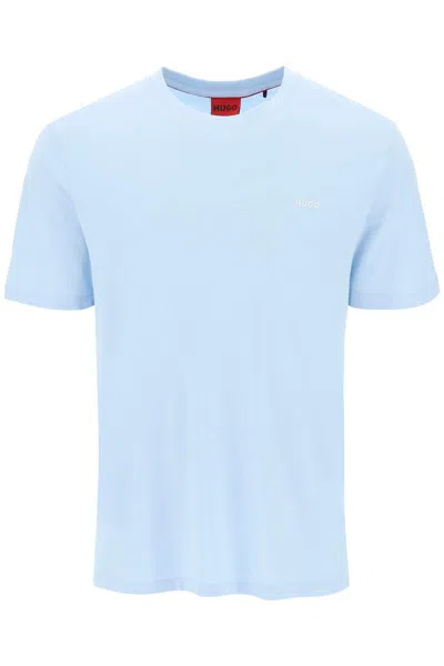 Hugo Dero Logo T-shirt With In Light Blue
