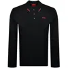 Hugo Boss Hugo Derrikos Regular Fit Polo T Shirt Black In Black