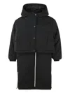 Hugo Boss Detachable Puffer Jacket Parka Coat In Black