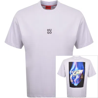 Hugo Boss Hugo Dflofire T Shirt Purple