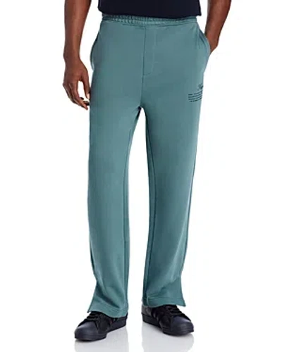 Hugo Didal Cotton Straight Fit Track Pants In Green