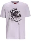 Hugo Boss Hugo Dignitey Graphic T Shirt Lilac In Pink