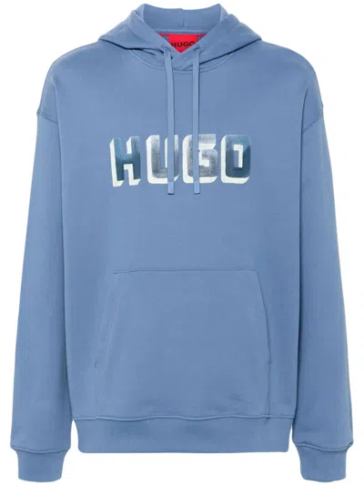 Hugo Boss Diquerio Hoodie In Blue