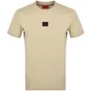 Hugo Boss Hugo Diragolino Gel T Shirt Beige In Beige