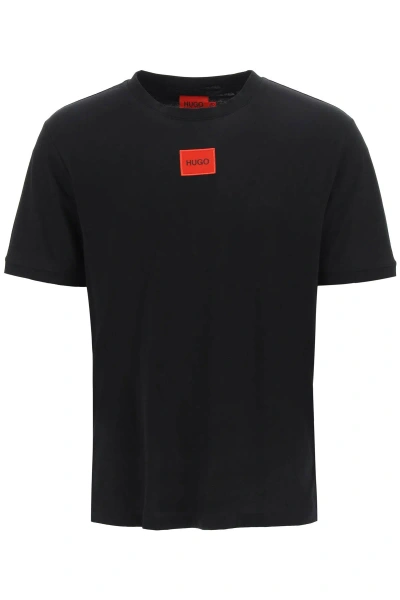 Hugo Diragolino Logo T-shirt In Black