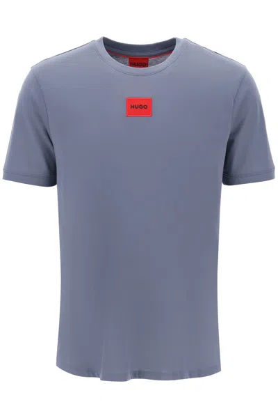 Hugo Diragolino Logo T-shirt In Light Blue