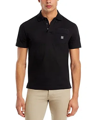 Hugo Domer Short Sleeve Polo Shirt In Black