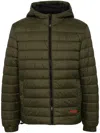 Hugo Boss Brent2441 Mens Hooded Padded Jacket In Green