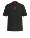 Hugo Boss Diragolino Coordinating Contrast Box Logo T-shirt In Black In Black