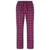 Hugo Boss Drawstring Pajama Bottoms In Checked Cotton Flannel In Pink