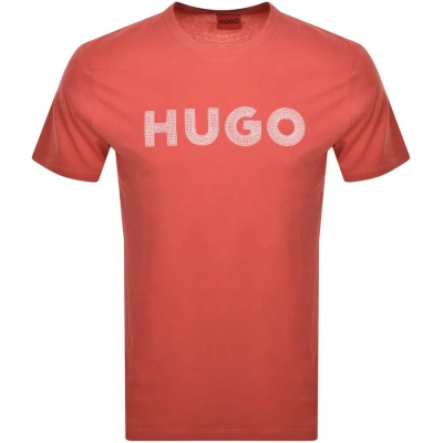 Hugo Boss Hugo Drochet T Shirt Red