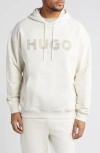 HUGO DROCHOOD EMBROIDERED COTTON FRENCH TERRY HOODIE