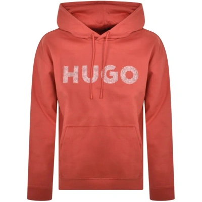 Hugo Drochood Hoodie Red In Orange