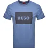 HUGO HUGO DULIVE CREW NECK T SHIRT BLUE